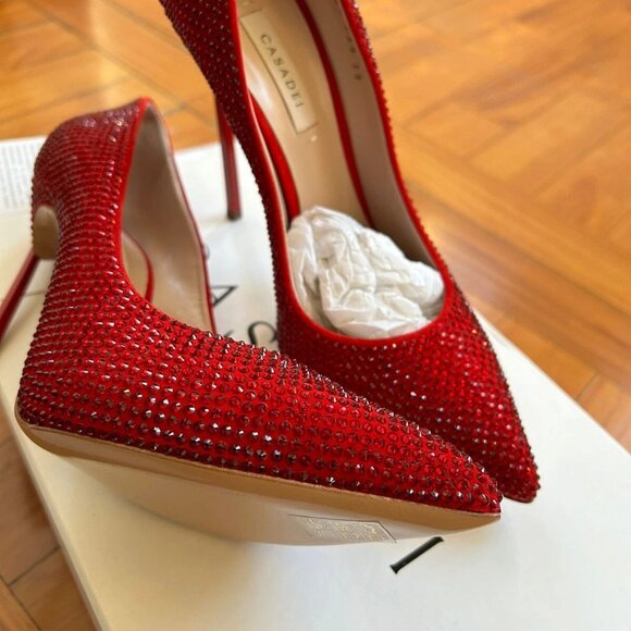 Casadei Cryst Blade Neckline Pumps - Picture 4 of 12
